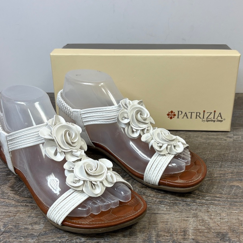 Patrizia by Spring Step “Nectarine” Floral Sandals – Size 37 (US 6.5–7)